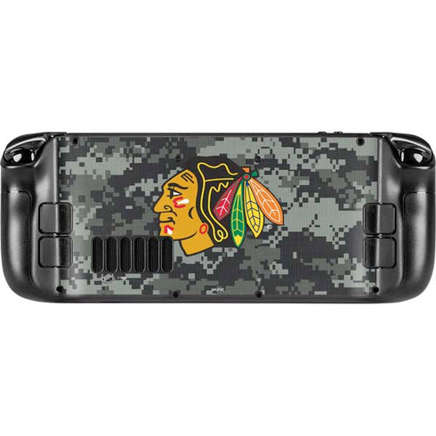 NHL Chicago Blackhawks Camo Steam Deck Handheld Gaming Computer Skin