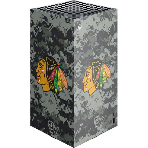 NHL Chicago Blackhawks Camo XBox Series X Digital Edition Console Skin
