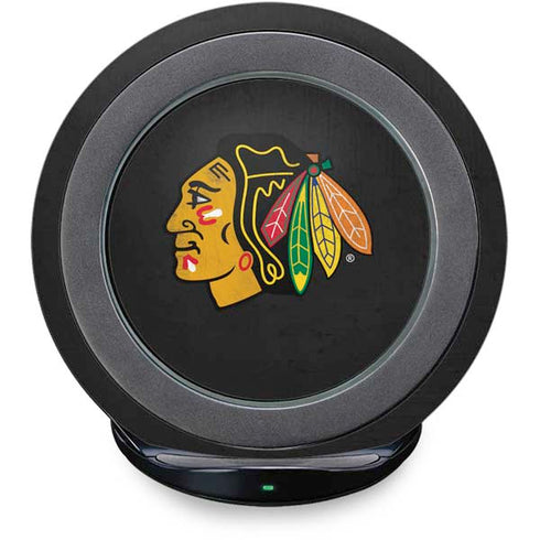 NHL Chicago Blackhawks Distressed Fast Charge Wireless Charging Stand Skin