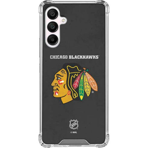 NHL Chicago Blackhawks Distressed Galaxy A16 5G Clear Case