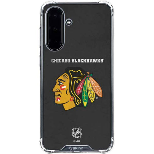 NHL Chicago Blackhawks Distressed Galaxy A36 5G Clear Case