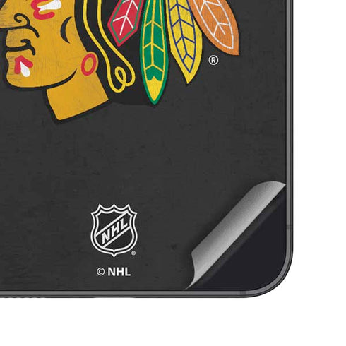 NHL Chicago Blackhawks Distressed Galaxy S25 Plus Skin