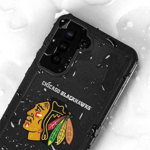 NHL Chicago Blackhawks Distressed Galaxy S24 Plus Waterproof Case
