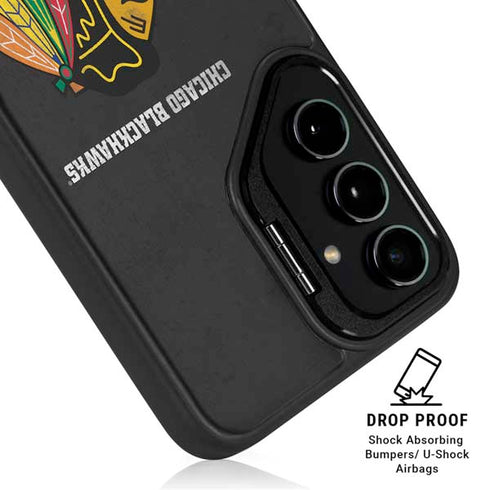 NHL Chicago Blackhawks Distressed Galaxy S25 Ultra Kickstand Case