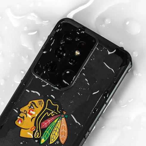 NHL Chicago Blackhawks Distressed Galaxy S24 Ultra Waterproof Case