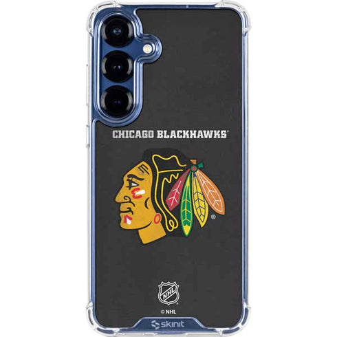 NHL Chicago Blackhawks Distressed Galaxy S25 FE Clear Case