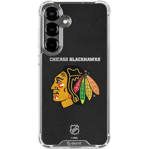 NHL Chicago Blackhawks Distressed Galaxy S26 Plus Clear Case