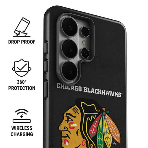 NHL Chicago Blackhawks Distressed Galaxy S26 Ultra Impact Case