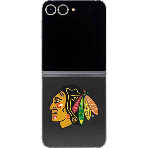 NHL Chicago Blackhawks Distressed Galaxy Z Flip6 Skin