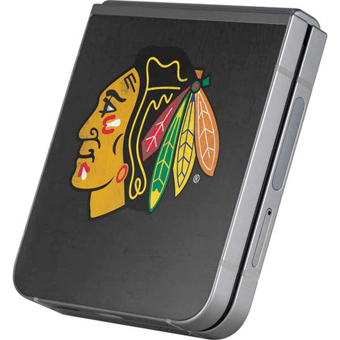 NHL Chicago Blackhawks Distressed Galaxy Z Flip6 Skin