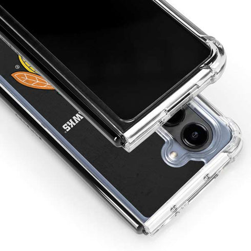 NHL Chicago Blackhawks Distressed Galaxy Z Fold5 5G Clear Case