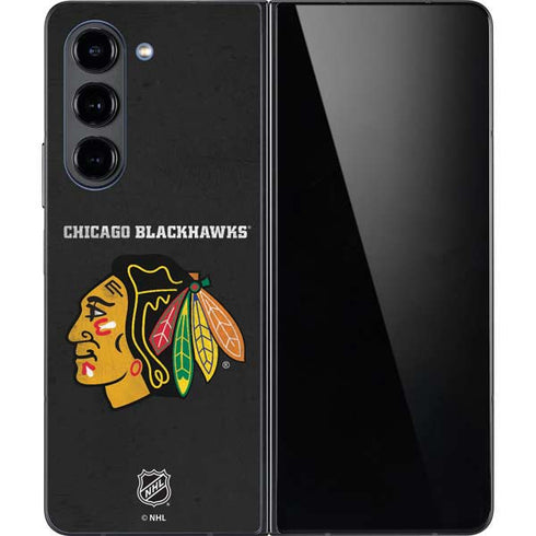 NHL Chicago Blackhawks Distressed Galaxy Z Fold5 5G Skin