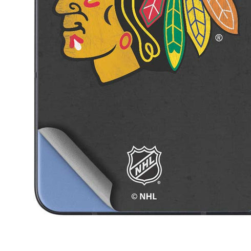 NHL Chicago Blackhawks Distressed Galaxy Z Fold5 5G Skin