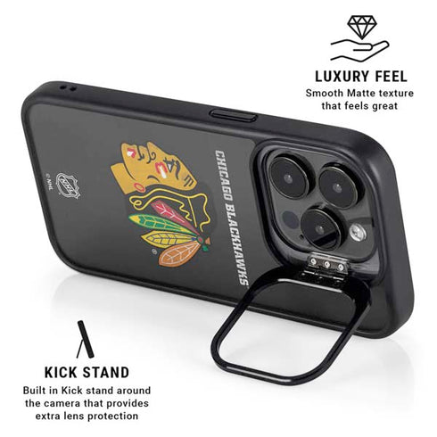 NHL Chicago Blackhawks Distressed iPhone 13 Pro Kickstand Case