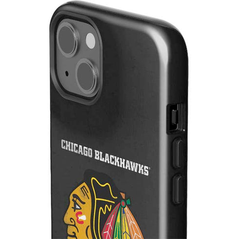 NHL Chicago Blackhawks Distressed iPhone 15 Impact Case