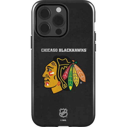 NHL Chicago Blackhawks Distressed iPhone 15 Pro Impact Case