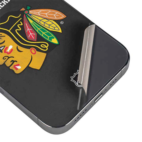 NHL Chicago Blackhawks Distressed iPhone 15 Pro Max Skin