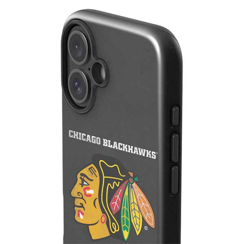 NHL Chicago Blackhawks Distressed iPhone 16 Impact Case
