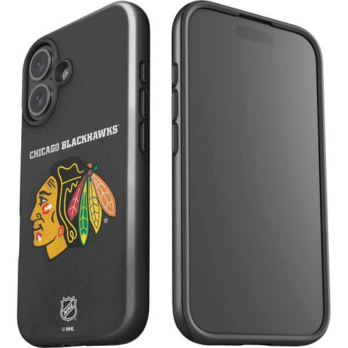 NHL Chicago Blackhawks Distressed iPhone 16 Impact Case