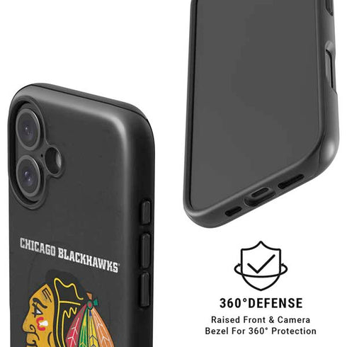 NHL Chicago Blackhawks Distressed iPhone 16 Magsafe Impact Case