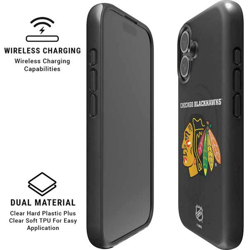NHL Chicago Blackhawks Distressed iPhone 16 Plus Magsafe Impact Case
