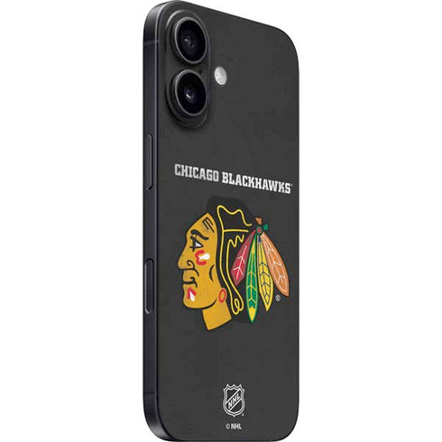 NHL Chicago Blackhawks Distressed iPhone 16 Plus Skin