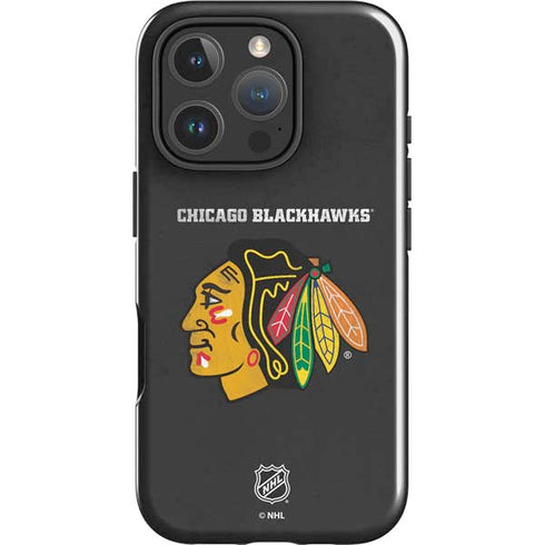 NHL Chicago Blackhawks Distressed iPhone 16 Pro Max Impact Case