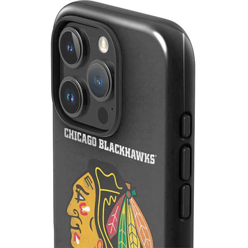 NHL Chicago Blackhawks Distressed iPhone 16 Pro Max Impact Case
