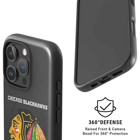 NHL Chicago Blackhawks Distressed iPhone 16 Pro Max Magsafe Impact Case