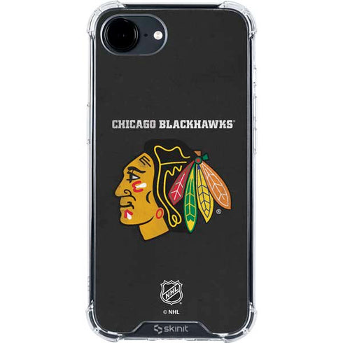 NHL Chicago Blackhawks Distressed iPhone 16e Clear Case
