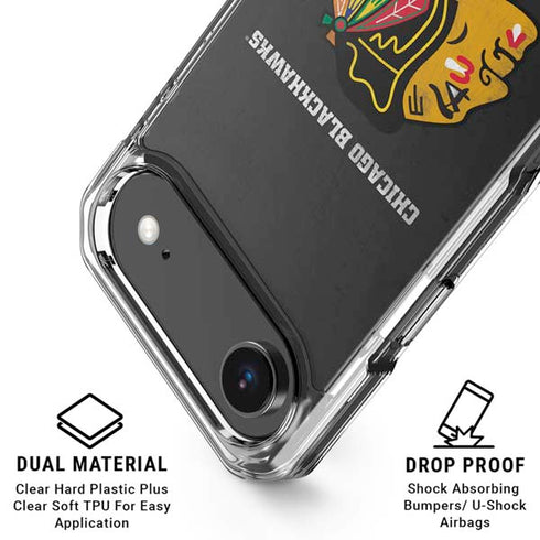 NHL Chicago Blackhawks Distressed iPhone 17 Air Clear Case