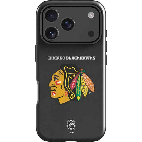 NHL Chicago Blackhawks Distressed iPhone 17 Pro Impact Case