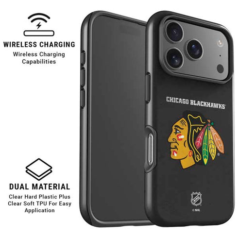 NHL Chicago Blackhawks Distressed iPhone 17 Pro Magsafe Impact Case