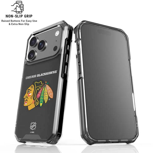NHL Chicago Blackhawks Distressed iPhone 17 Pro Max Clear Case