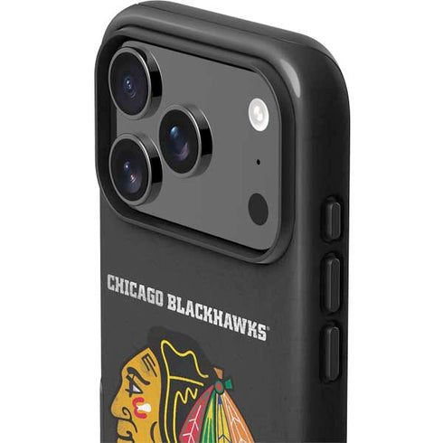 NHL Chicago Blackhawks Distressed iPhone 17 Pro Max Impact Case
