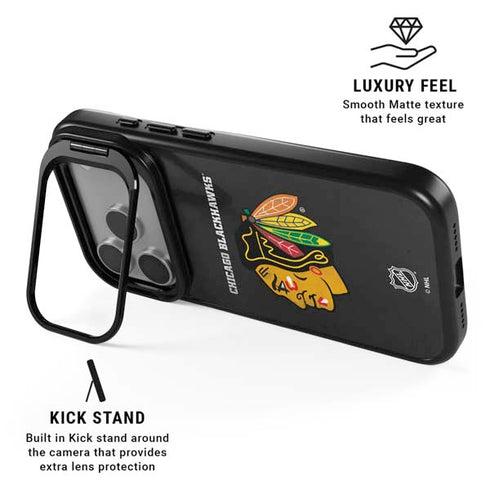 NHL Chicago Blackhawks Distressed iPhone 17 Pro Max Kickstand Case