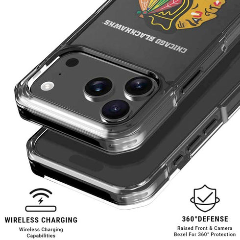 NHL Chicago Blackhawks Distressed iPhone 18 Pro Clear Case