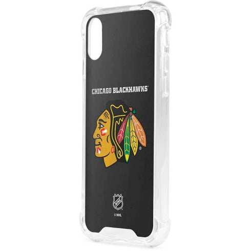 NHL Chicago Blackhawks Distressed iPhone XS Clear Case