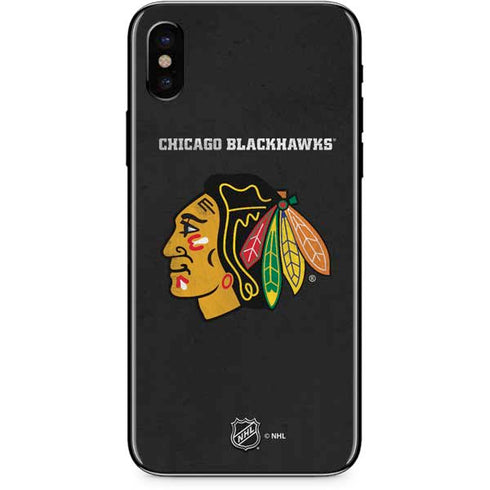 NHL Chicago Blackhawks Distressed iPhone XS Max Skin