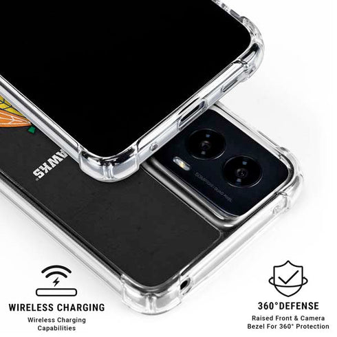 NHL Chicago Blackhawks Distressed Moto G Power 5G (2024) Clear Case