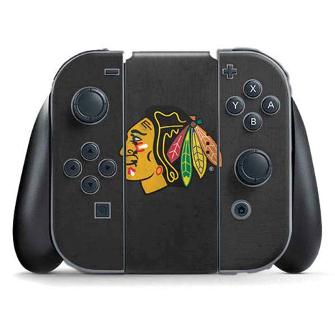 NHL Chicago Blackhawks Distressed Nintendo Switch (2017-2021) Joy-Con Controller Skin