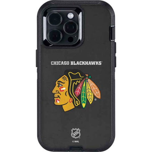 NHL Chicago Blackhawks Distressed Otterbox Defender iPhone Skin