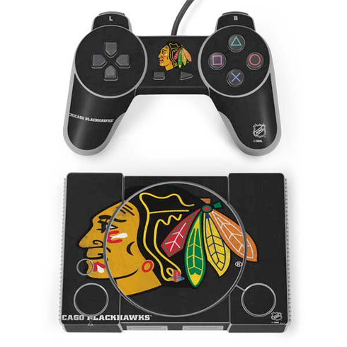 NHL Chicago Blackhawks Distressed PlayStation Classic Bundle Skin