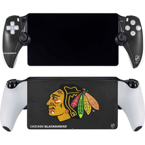 NHL Chicago Blackhawks Distressed PlayStation Portal Remote Player Skin