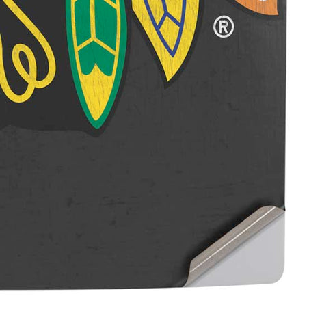 NHL Chicago Blackhawks Distressed PS5 Pro Disk Console Skin