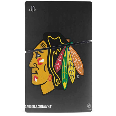 NHL Chicago Blackhawks Distressed PS5 Slim Digital Edition Console Skin