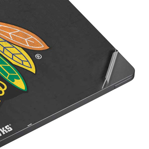 NHL Chicago Blackhawks Distressed Surface Laptop 7 13.8in Skin