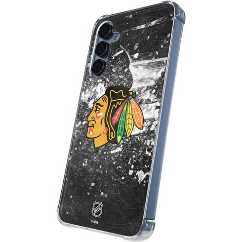 NHL Chicago Blackhawks Frozen Galaxy A55 5G Clear Case