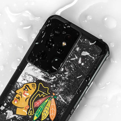 NHL Chicago Blackhawks Frozen Galaxy S24 Ultra Waterproof Case