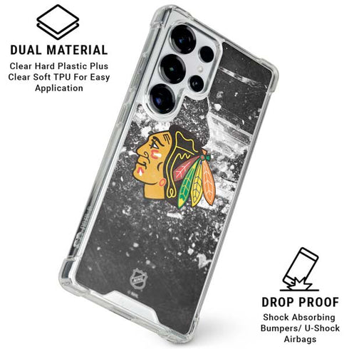 NHL Chicago Blackhawks Frozen Galaxy S25 Ultra Clear Case